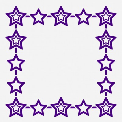 Purple Star Border Frame