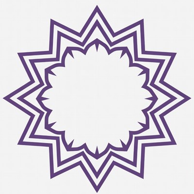 Purple Outline Starburst Illustration