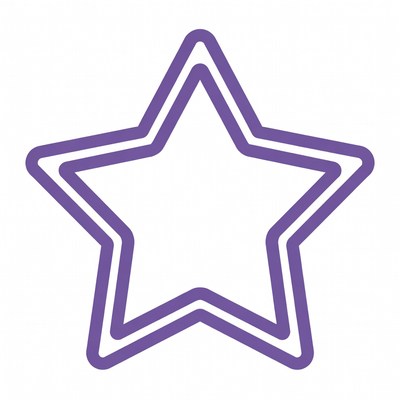 Purple Outline Star Icon