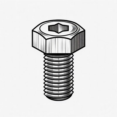 Hex Head Bolt Illustration