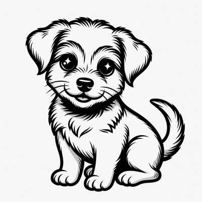Cute puppy illustration