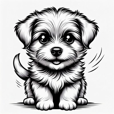 Cute puppy illustration