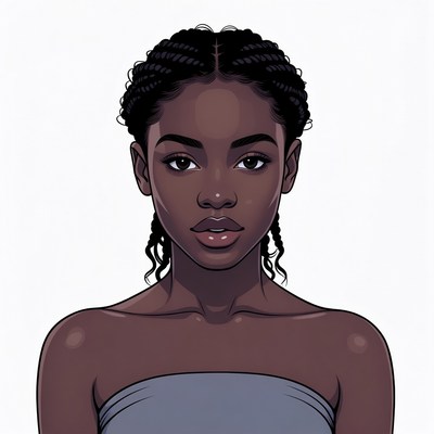 African-American woman with braids