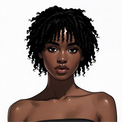Beautiful African-American woman portrait