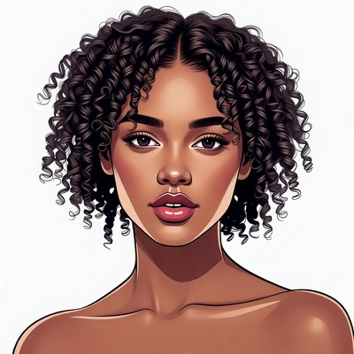 Beautiful African-American woman portrait