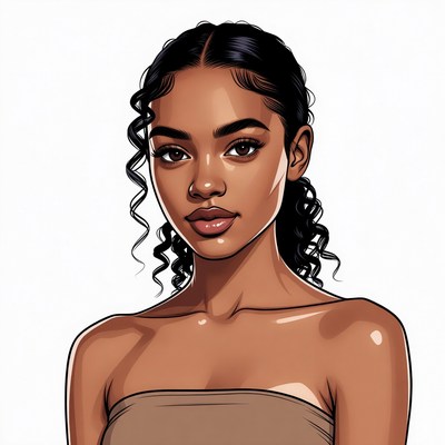 Beautiful African-American woman portrait