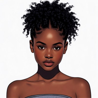 Beautiful African-American woman portrait