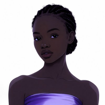 African-American woman with braids