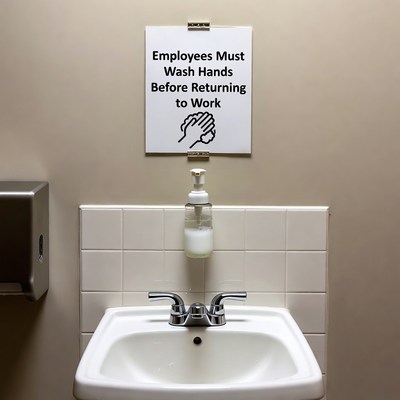 Employees Must Wash Hands Sign