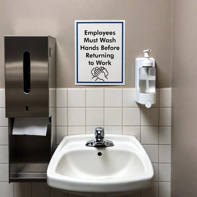 Employees Must Wash Hands Sign