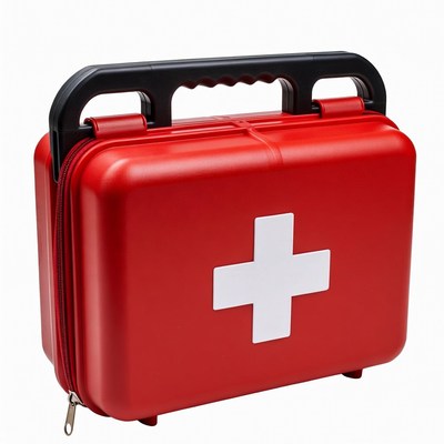 Red First Aid Kit Box
