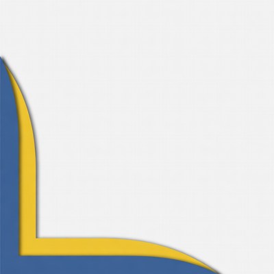 Yellow and Blue Paper Corner Border