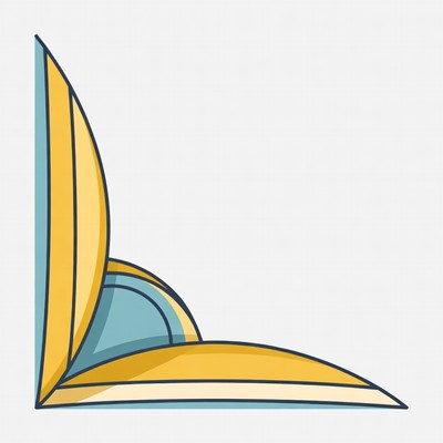 Open Book Corner Illustration