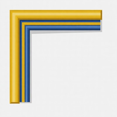 Yellow and Blue Corner Frames