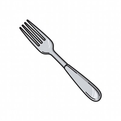 Silver Fork Clipart