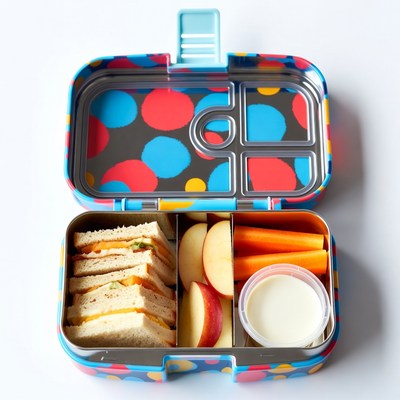 Colorful Bento Lunch Box Open