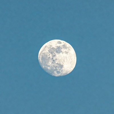 Full Moon in Blue Sky