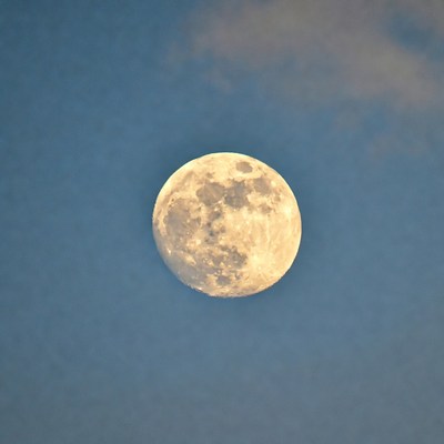 Full Moon in Blue Sky