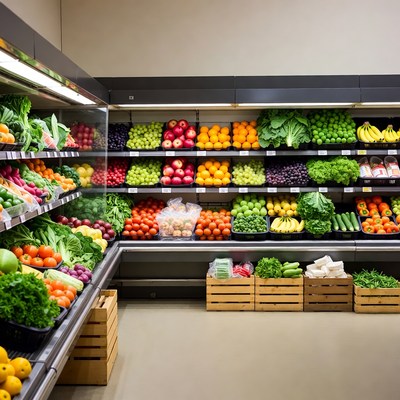 Grocery Store Fruit Vegetable Aisle