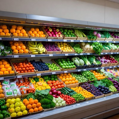 Grocery Store Produce Section