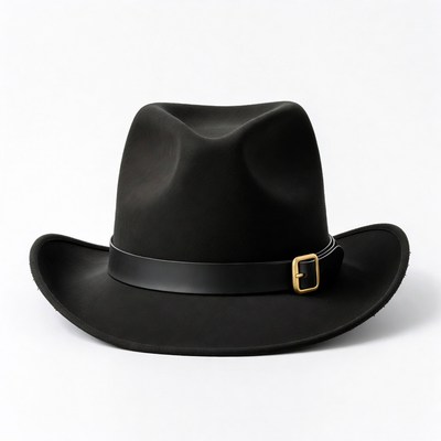 Black felt cowboy hat