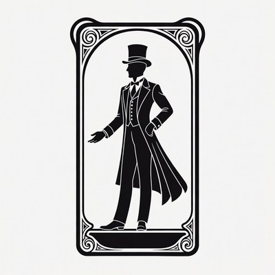 Elegant man in top hat and tails