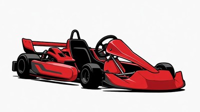 Red Go-Kart Illustration