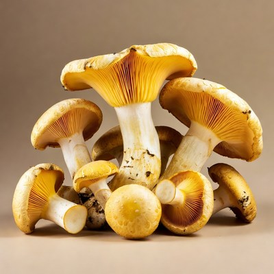 Fresh Chanterelle Mushrooms Pile