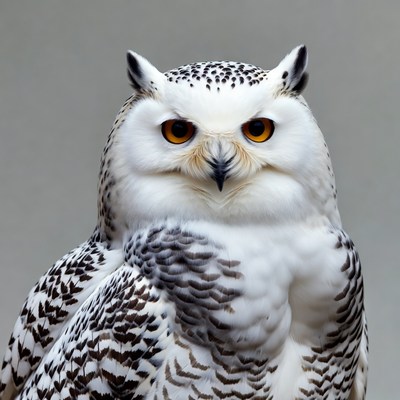 Snowy Owl Close-Up Portrait
