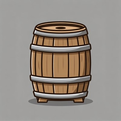 Wooden Barrel Illustration