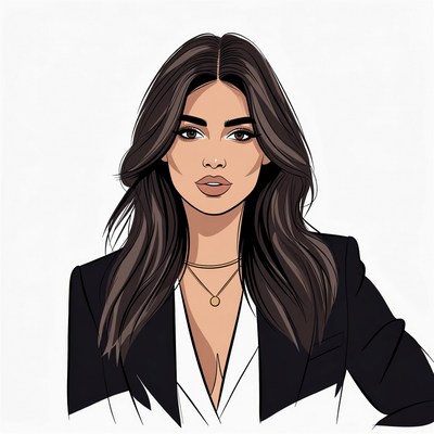 Beautiful woman in black blazer