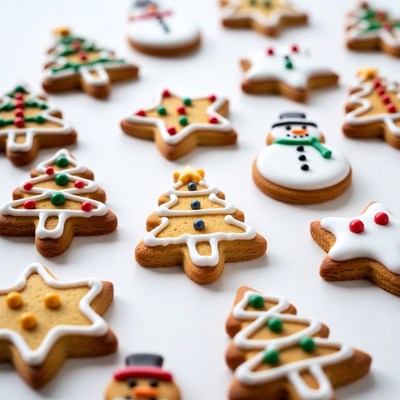 Christmas Gingerbread Cookies Assortment