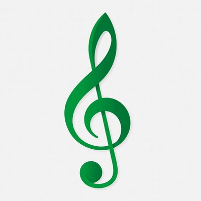 Green Treble Clef Symbol