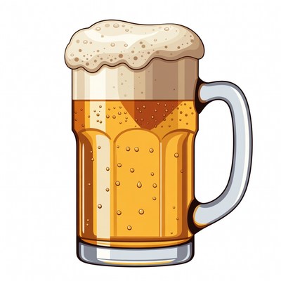 Foamy Beer Mug Illustration