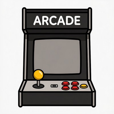 Black Arcade Game Machine