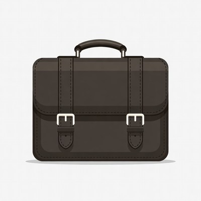 Black Briefcase Illustration