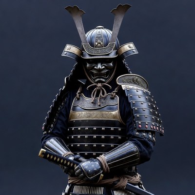 Samurai Warrior in Traditional Armor