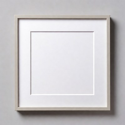 Empty White Picture Frame