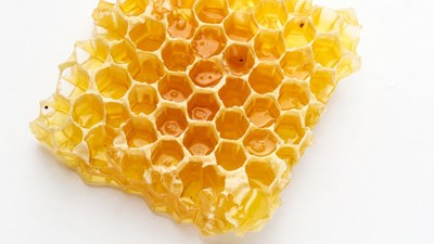 Honeycomb with dripping honey