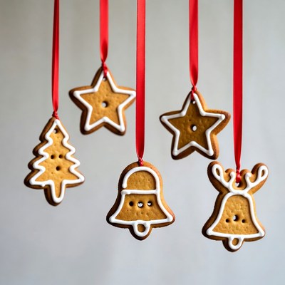Gingerbread Christmas Ornaments Hanging