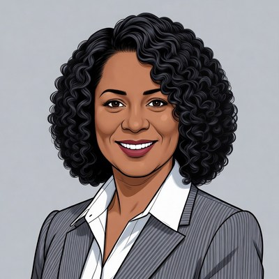 Smiling African-American woman in suit