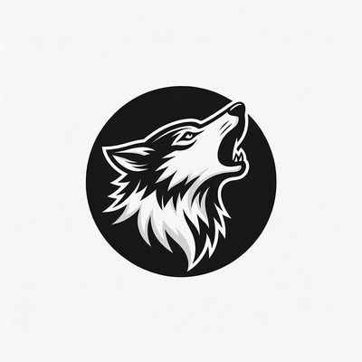Howling Wolf Head Illustration