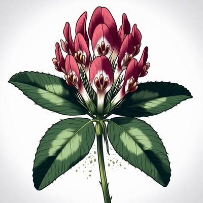 Red Clover Flower Illustration