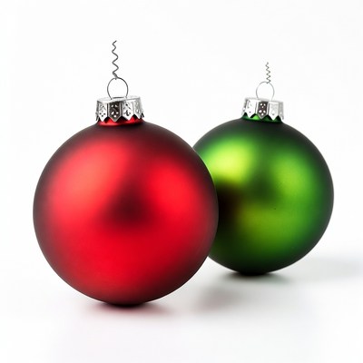 Red and Green Christmas Ornaments