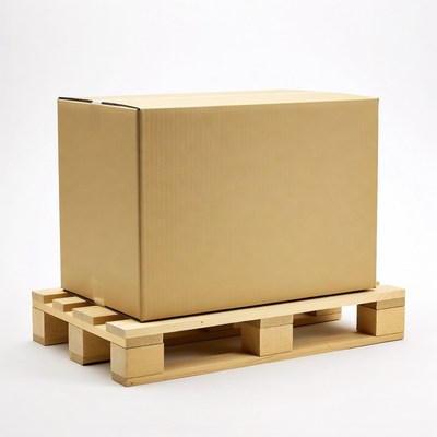 Cardboard Box on Wooden Pallet