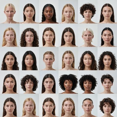 Diverse Women Headshots Grid