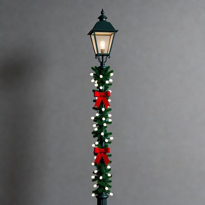 Christmas Garland Street Lamp