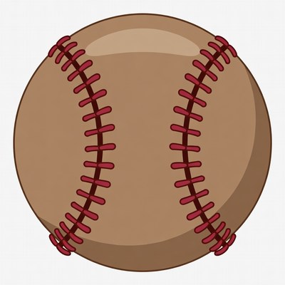 Baseball with Red Stitches