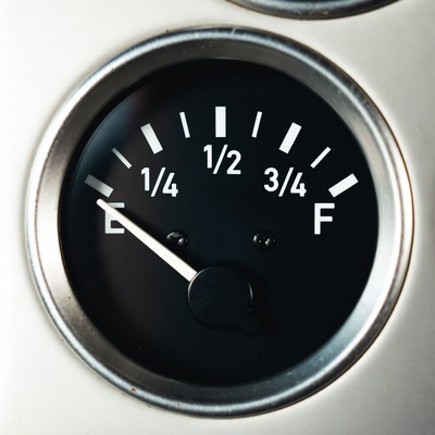 Car Fuel Gauge at Half