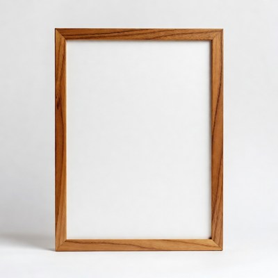 Empty Wooden Picture Frame